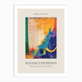 Kangaroo 1 Matisse Inspired Exposition Animals Poster Art Print