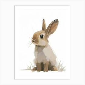 Mini Satin Rabbit Kids Illustration 1 Art Print