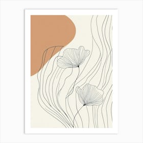 Abstract Flower Drawing 1 Art Print