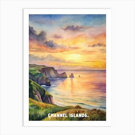 Channel Islands National Park Watercolor Painting Art Print