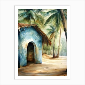 Hut On The Beach Art Print