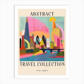 Abstract Travel Collection Poster London England 4 Art Print