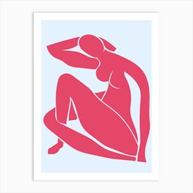 Woman Sitting On The Floor Art Print