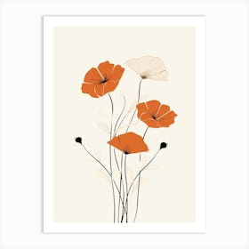 Fields of Red: Poppy Flower Wall Print Art Print