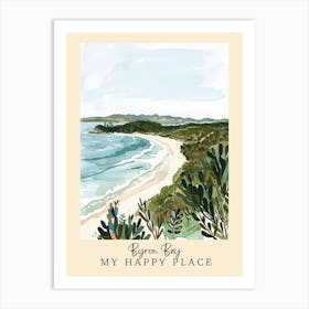 My Happy Place Byron Bay 1 Travel Poster Art Print