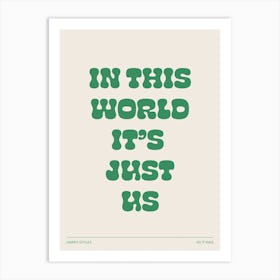 Harry Styles As It Was Lyrics 3 Art Print