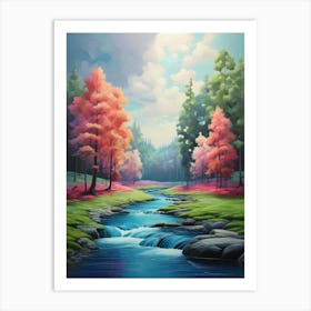 River In The Forest 9 Art Print