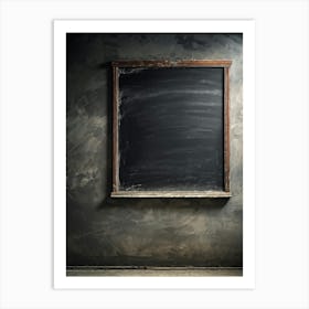 Abstract Capture Of A Blank Blackboard Smudge Marks Streaked Horizontally Across Chalk Residue Vis (3) Art Print