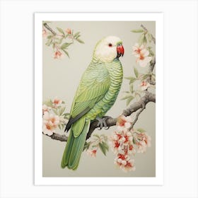 Ohara Koson Inspired Bird Painting Parrot 2 Art Print