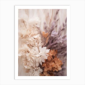 Boho Dried Flowers Lilac 4 Art Print