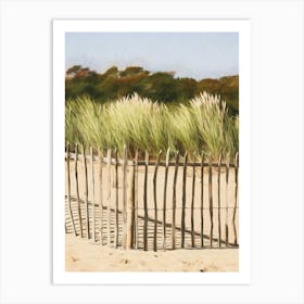Beach Fence Patterns Art Print