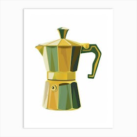 Gold Coffee Maker 2 Art Print