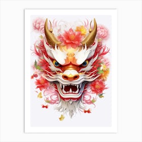 Dragon Mask Illustration 2 Art Print