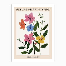 Spring Floral French Poster  Bougainvillea 4 Art Print