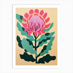 Cut Out Style Flower Art Protea 2 Art Print