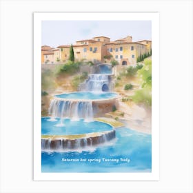 Saturnia hot spring Tuscany Italy Painting Art Print