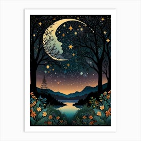 Night In The Forest 2 Art Print