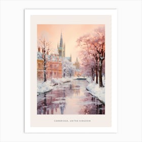 Dreamy Winter Painting Poster Cambridge United Kingdom 1 Art Print