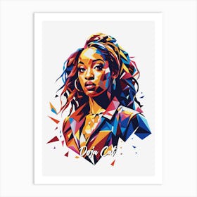 Doja Cat 02 Portrait Music Icon Style WPAP Pop Art Art Print