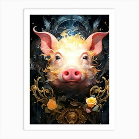 Pig Head Art Print