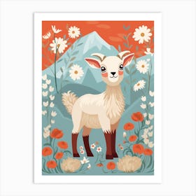 Baby Animal Illustration  Goat 2 Art Print