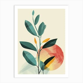 Zz Plant Minimalist Illustration 13 Art Print