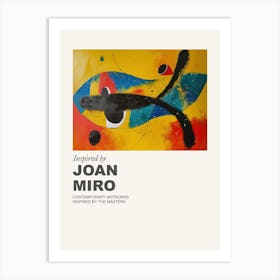 Museum Poster Inspired By Joan Miro 2 Art Print