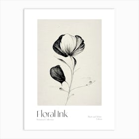 Floral Ink Botanical 2 Art Print