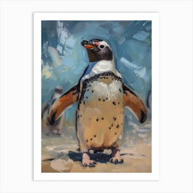 African Penguin Phillip Island The Penguin Parade Oil Painting 4 Art Print