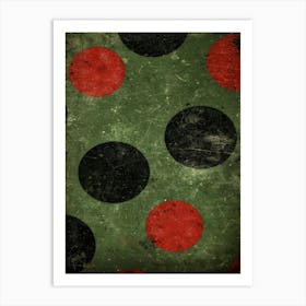 Grunge Polka Dots Art Print