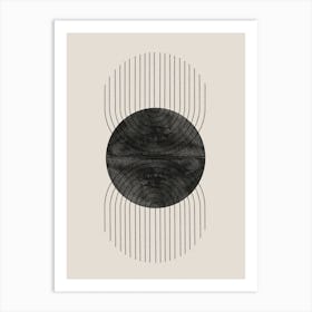 Black Moon Design Contemporary Simplicity Illustration Art Print