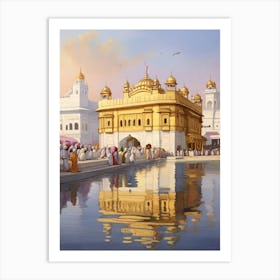 Golden Temple art print Art Print