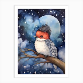 Baby Woodpecker Sleeping In The Clouds Art Print