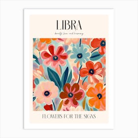 Flowers For The Signs Libra 2 Zodiac Sign Art Print