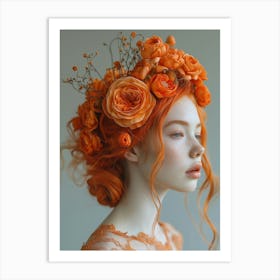 Orange Haired Girl Art Print