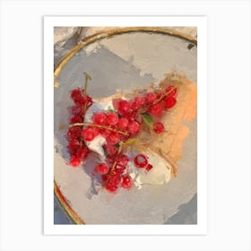 Red Ribes And Ice Cream Art Print