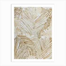 Gold Palm Leaves Art Print