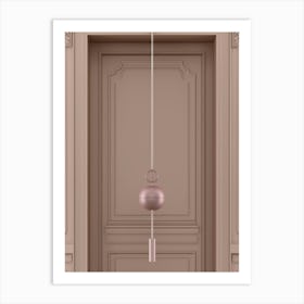 Chandelier Hanging From A Door Art Print