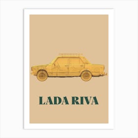 Vehicule Collection Lada Riva Orange Art Print