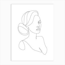 Portrait Of A Woman.Scandinavian wall art 12 Art Print