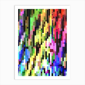 Abstract Pixel Art Art Print