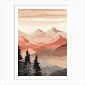 Mountain Landscape Painting Art Print