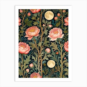 William Morris Moon And Flowers 20 Art Print