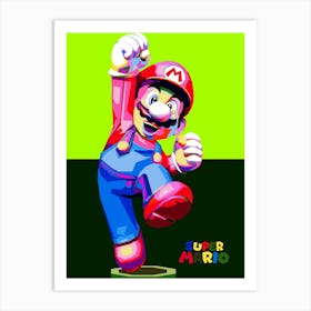 Super Mario Cartoon Character Pop Art Art Print