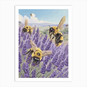 Cuckoo Bee Storybook Illustration 13 Art Print