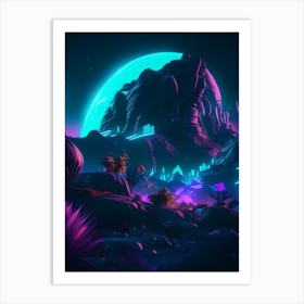 Terraforming Neon Nights Space Art Print