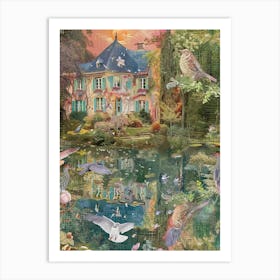 Fairytale Pond Scrapbook Collage 3 Art Print