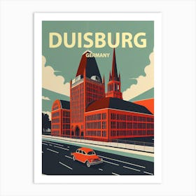 Duisburg Retro Art Print