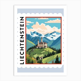 Liechtenstein Travel Stamp Poster Art Print