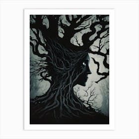 Lady in the Tree Art Print